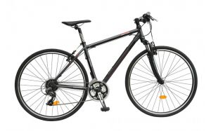 Bicicleta Cross Fitness DHS Contura 2865 - model 2015 28''-Gri-Rosu-Cadru 480 mm
